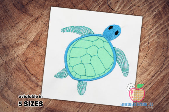 Blue Colored Bold Turtle Applique Review