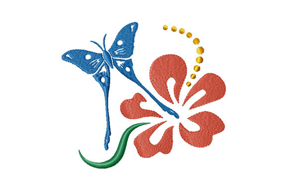 Butterfly and Hibiscus Flower: Merch Design Review