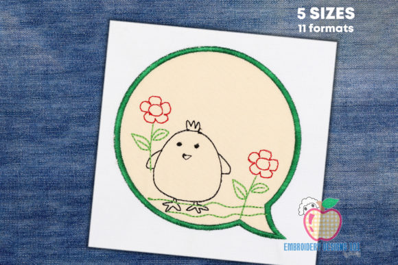 Chick Holding a Flower: An Embroidery Design Review