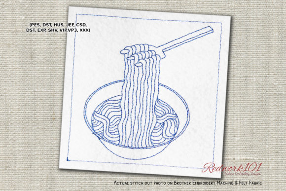 Chinese Noodles Bluework: Apparel Embroidery Review