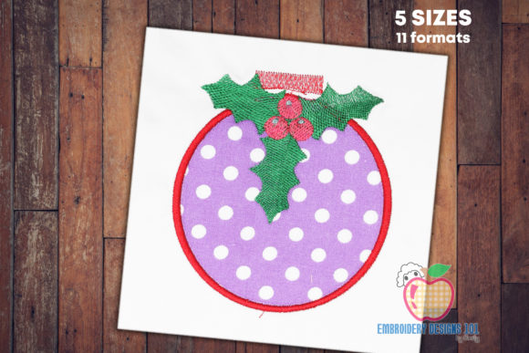 Christmas Balls with Berries Applique Design Review