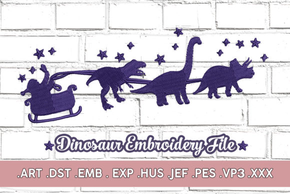 Christmas Dinosaur: A Seasonal Embroidery Review