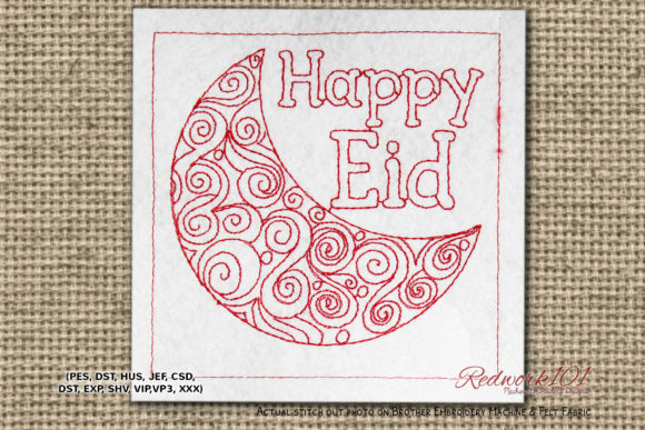 Crescent Moon Abstract Pattern: Embroidery Review
