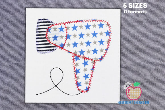Hair Dryer in Red Blue Color Applique Review