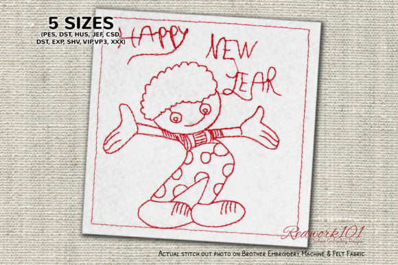 Happy Boy Welcoming New Year: Embroidery Review