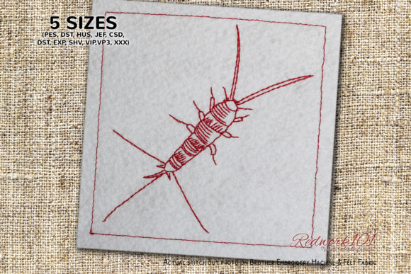 Zygentoma Lineart: Embroidery Design Review